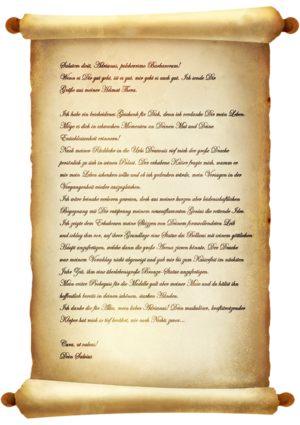 Brief von Inanis